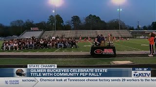 Gilmer community celebrates state championship victory with pep rally [upl. by Nepets]