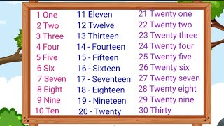 one to thirty numbers with spellinglearn number with spellingone two Three [upl. by Robertson]