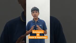 Extempore on Peace amp Happiness brainchampions extempore peace spokenenglish [upl. by Bonneau]