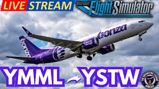 🔵✈️ MSFS2020 LIVE BONZA 737 MAX 8 MELBOURNE TO TAMWORTH ✈️ [upl. by Smalley]