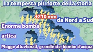 Luragano autunnale si intensifica e si dirige verso di noi allagamenti e grandinate in tutta Italia [upl. by Annairda625]