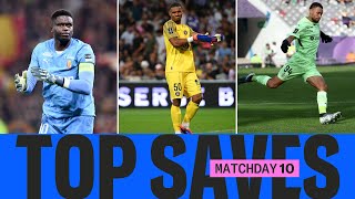 Les plus BEAUX ARRÊTS de la 10ème journée  Ligue 1 McDonalds 2425 [upl. by Sorgalim431]