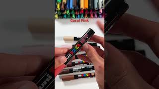 ASMR Unboxing NEWEST POSCA colors Portrait Colour Set Drawing Portraits W Only Posca Pens [upl. by Nosilla]