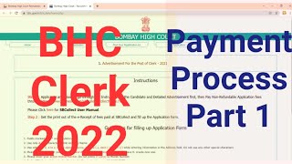 BHC CLERK 2022 Payment Part 1  BHC Clerk form Fillup Payment Process [upl. by Bolan310]