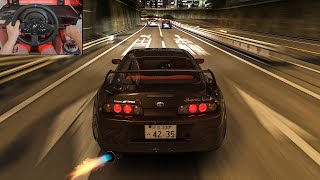 1147HP Toyota Supra MK4 Full Send  Assetto Corsa  Thrustmaster T300 RS Gameplay [upl. by Nivahb434]