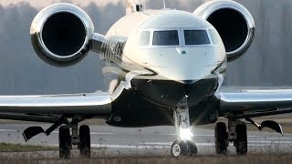 Gorgeous Gulfstream G650 MUSIK TakeOff at Bern Airport [upl. by Trudie432]