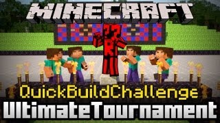 Minecraft Quick Build Challenge  Four Way Battle HeavenHell [upl. by Dunton]