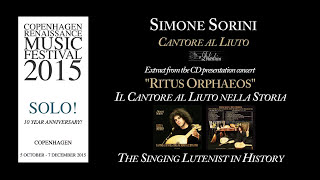 Musica Rinascimentale  Renaissance Music Simone Sorini Cantore al Liuto sings quotCatalinaquot [upl. by Goetz636]