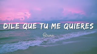 Ozuna  Dile Que Tu Me Quieres LyricsLetra [upl. by Nicko786]