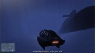 Board Tonys submarine moon pool GTA Online salvage yard heist [upl. by Levy]