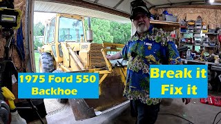 Big Mo the 1975 Ford 550 Backhoe gets fixed and then goes to work [upl. by Tteragram]