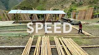 Perforating Bamboo Poles Before Treatment the fast way [upl. by Lectra]