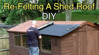 How to Easily Felt a Shed Roof The Right Way DIY [upl. by Akit629]