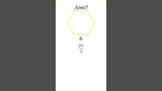 Easy formula to find the area of ANY Regular Polygon simple mathformula easy polygon math [upl. by Adnolehs]