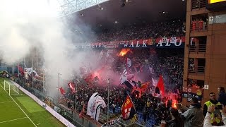 Sampdoria  Genoa Derby della Lanterna tifo and pyro 22 10 2016 [upl. by Wolpert649]