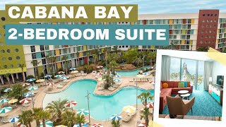 Volcano Bay 2bedroom suite room tour at Cabana Bay Beach Resort [upl. by Ssepmet]