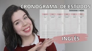 CRONOGRAMA DE ESTUDOS para aprender INGLÊS [upl. by Cherlyn]