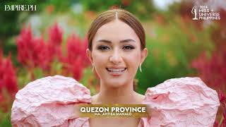 QUEZON PROVINCE  Ma Ahtisa Manalo  INTRODUCTION VIDEO  Miss Universe Philippines 2024 [upl. by Chappie]