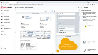 Screencast for ABBYY Vantage Invoice US Skill [upl. by Etteroma93]