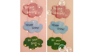 Motivational quotes wall hanging ♥️ long wall hanging To decorate study room ✨✨diy craft [upl. by Evvie983]