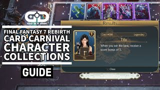 Final Fantasy 7 Rebirth Card Carnival Solutions  Character Collections [upl. by Nebuer]