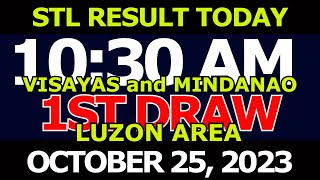 Stl Result Today 1030 am draw October 25 2023 Wednesday Live Luzon Visayas and Mindanao [upl. by Carmella]