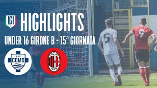 Highlights ComoMilan U16 AB 15 giornata stagione 202324 [upl. by Ingeberg]