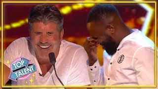 GOLDEN BUZZER  Is This Simon Cowells TOP Comedian On Britains Got Talent  Top Talent [upl. by Harland]