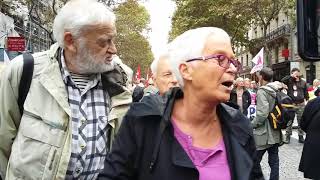 Contre la hausse de la CSG Des retraités en colère ParisFrance  28 Septembre 2017 [upl. by Gunning]