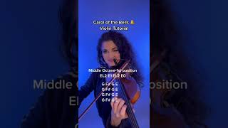 Carol of the Bells Violin Tutorial by Susan Holloway violincover violintutorial shorts [upl. by Reede]