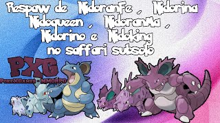 Respaw de NidoranFe  Nidorina  Nidoqueen  NidoranMa  Nidorino e Nidoking no saffari subsolo [upl. by Anilrac546]