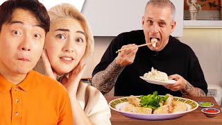 Uncle Roger Review Andy Cooks Chicken Rice ft Auntie Liz [upl. by Relyhcs]