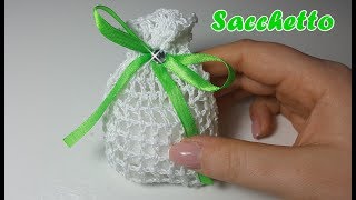 Sacchetto portaconfetti alluncinetto facile facile  very easy tutorial [upl. by Josephine]