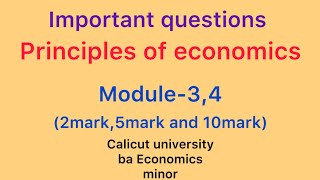 IMPORTANT QUESTIONS AND ANSWERSPRINCIPLES OF ECONOMICS First Semester BA Economics Honours [upl. by Acinom]