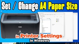 How to Set Change A4 Paper Size in Printer Settings Windows PC or laptop [upl. by Robin]