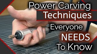 Wood CarvingPower Carving Techniques You NEED To Know [upl. by Rawlinson]