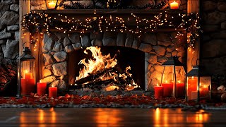 Relaxing Fireplace with Burning Logs and Crackling Sound in Cozy Ambience for Winter Warmth [upl. by Ykcul]