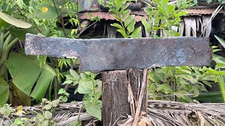 Knife Making  Forging A Powerful Hunting Knife From The Piece Of Leaf Spring [upl. by Freytag]