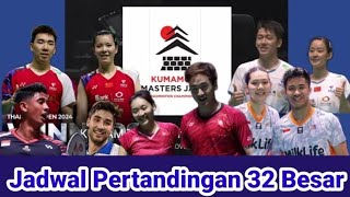 Jadwal Lengkap Kumamoto Masters 2024  Ada 10 Wakil Indonesia tanding hari ini [upl. by Woodall]