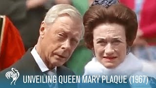 The Royal Family at the Queen Mary Plaque Unveiling in London 1967  British Pathé [upl. by Daniala782]