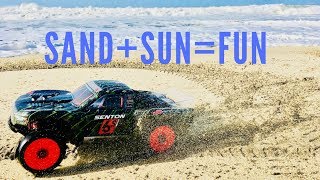 AWESOME Arrma Senton 6S on Sand amp Sea [upl. by Redyr]