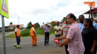 Suriname Krijgt Nieuwe Zebrapaden En Borden  Suriname Today [upl. by Dewain]