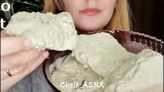 Chalk clay eating ASMR [upl. by Ellary]