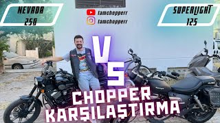 NEVADA 250 VS SUPERLIGHT 125 chopper motorcycle [upl. by Aihsenor868]