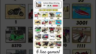 All cheat codes😮💛 new update indian bikes driving 3d shorts​ ytshorts​ 5linegamer [upl. by Fin]