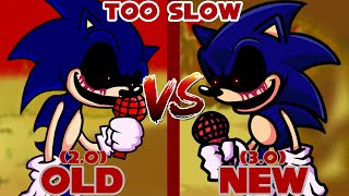 FNF Vs Sonicexe  Too Slow 20 VS 30 ts old and new comparison [upl. by Tikna]