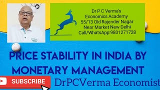 Price Stability in India by Monetary Management [upl. by Tloc]