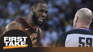 First Take reacts to LeBron James airing frustrations over blown calls  First Take  ESPN [upl. by Rollin852]