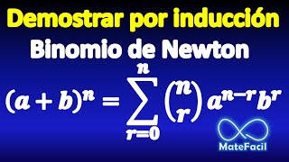 13 Binomio de Newton  Demostración por inducción forma 2 Usando sumatoria [upl. by Selim]