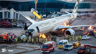 AIRBUS A350 Emergency Crashed Landing on Airport After Engine Explosion  GTA 5 [upl. by Retsehc]